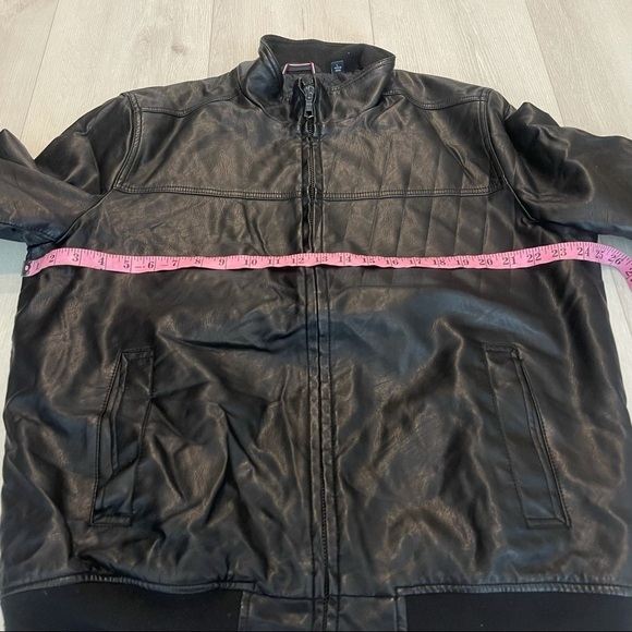 TOMMY HILFIGER Faux Leather Motorcycle Coat - Picture 5 of 13